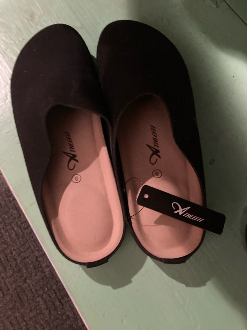 Women's Black inspired size 8 ROTHYS slip on Flats NWT